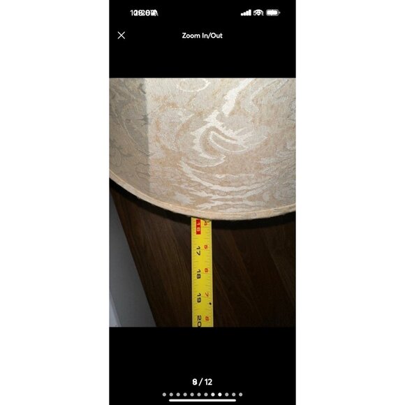 Lamp Vintage Boudoir White Milk Glass Floral Lampshade Brass Table Lamp FLAW - Picture 10 of 11